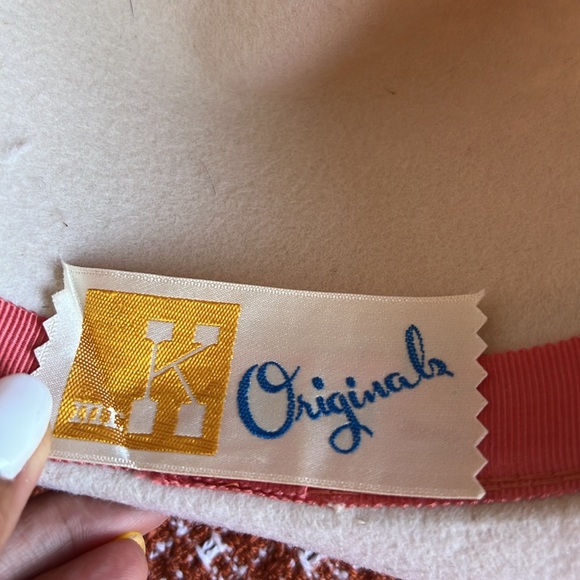 VTG Cream Wool Fedora Hat with Ribbon Band - Geo W Bollman - Picture 5 of 8